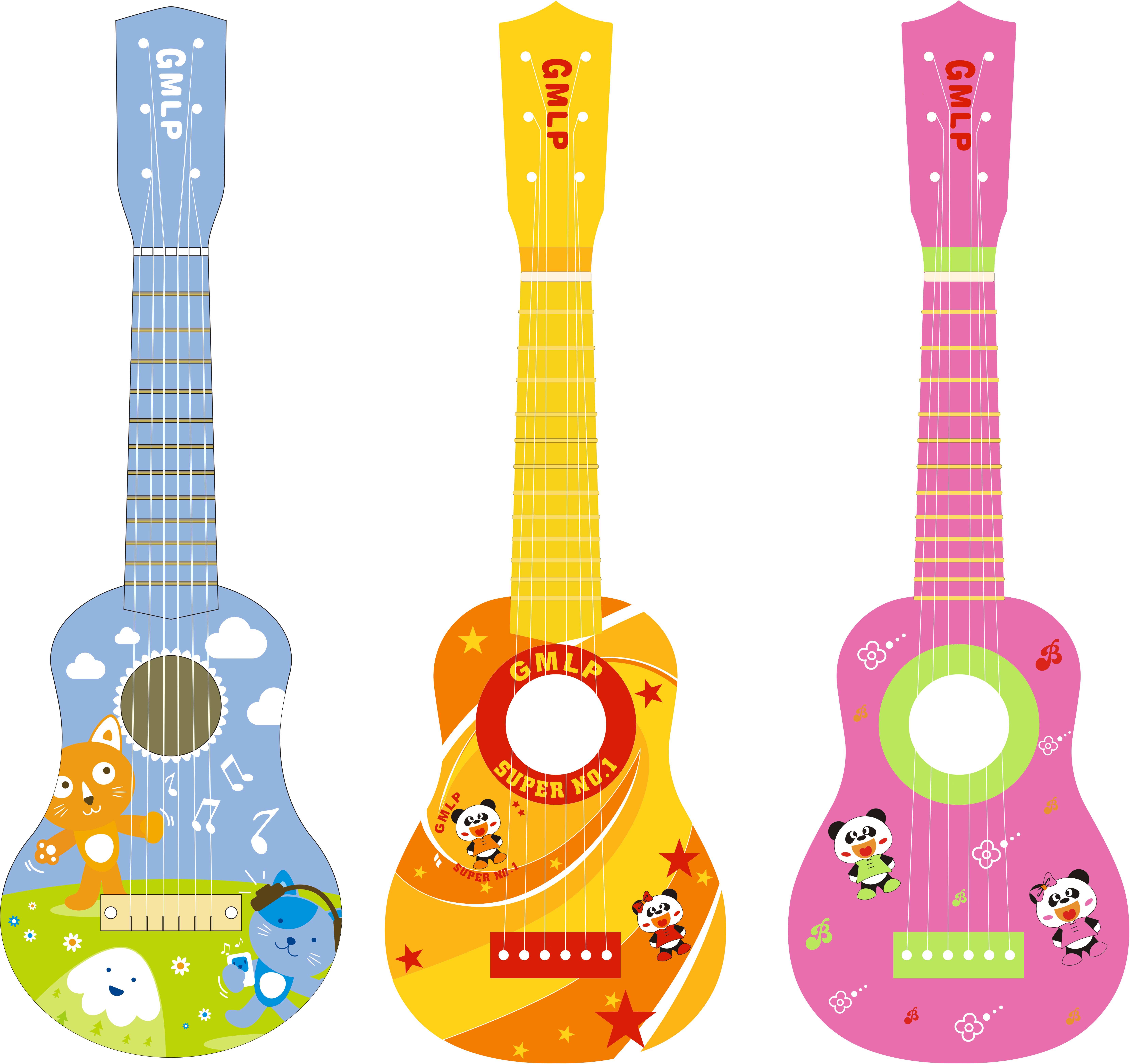 帅美熊木质吉他玩具可弹奏初学尼龙6弦小吉他儿童乐器音乐生日礼