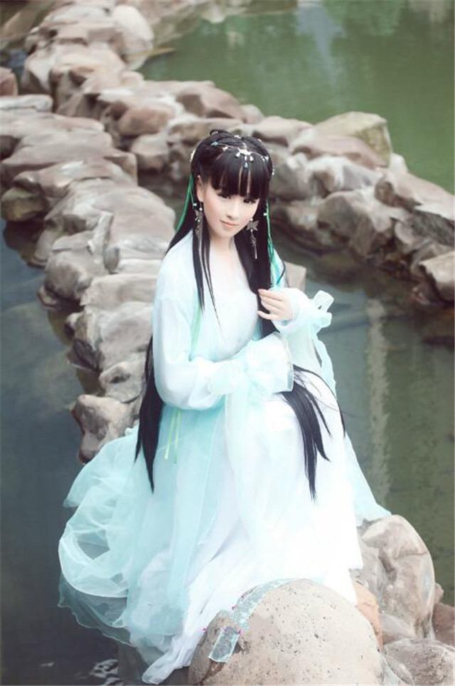 薇姬桑妮汉服女广袖流仙裙古装服装cos仙女服公主对襟