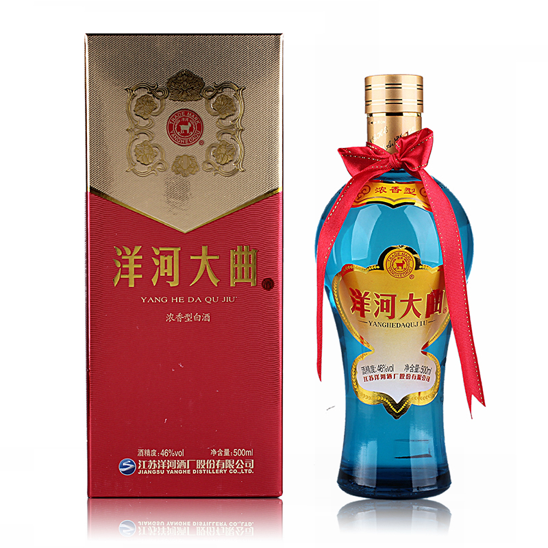2014年老酒6瓶箱装洋河大曲46度新天蓝500ml6瓶浓香型白酒