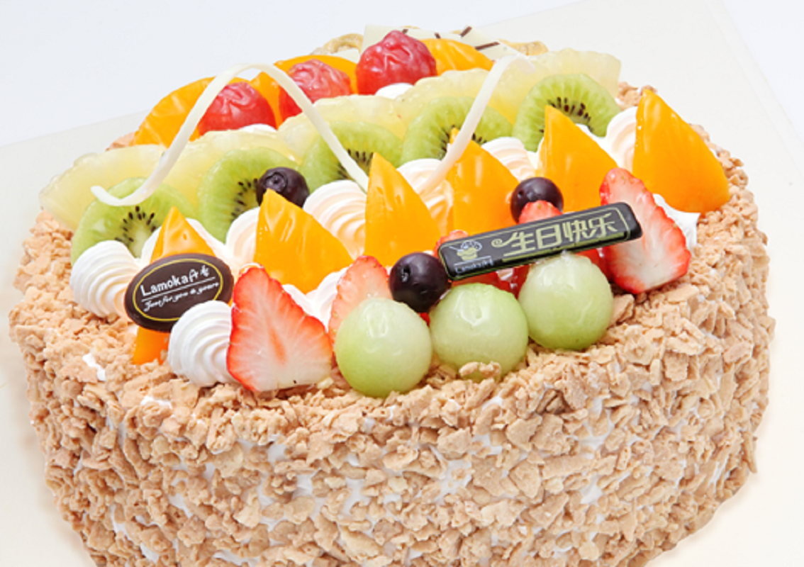 丹香蛋糕彩虹桥8英寸水果蛋糕丹香