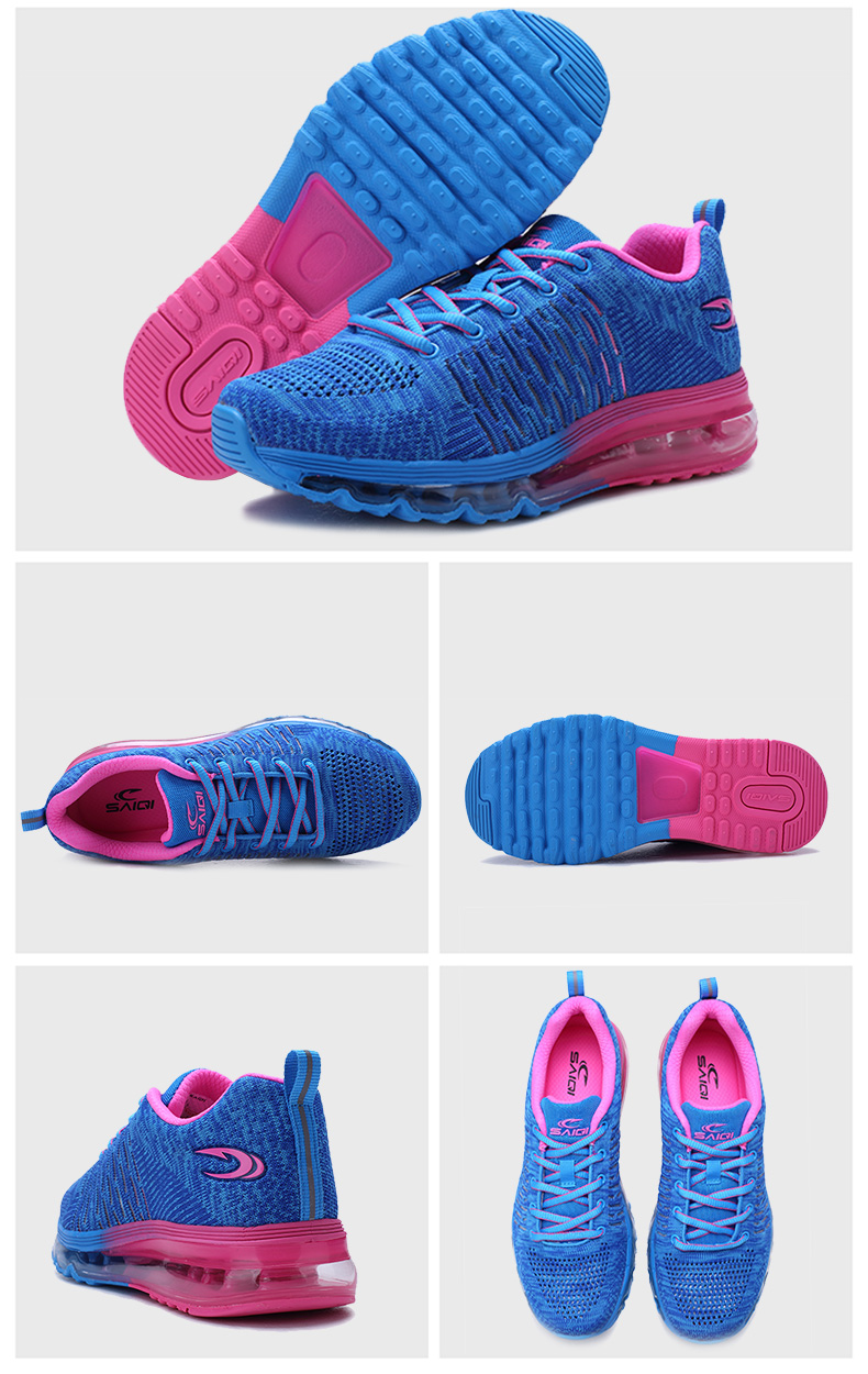 赛琪女鞋跑步鞋2018夏季新款防滑耐磨全掌气垫鞋透气时尚运动鞋女