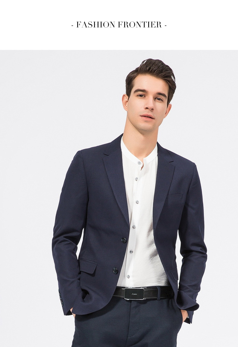 阿仕顿男装西服春秋季男士英伦上衣单西商务休闲修身款小西装外套