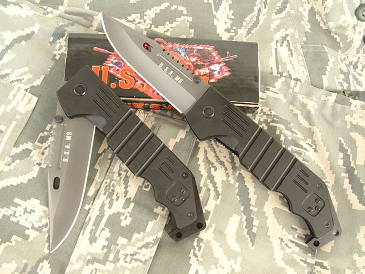 spikeusam9钛离子折刀野营折叠刀军刀户外刀具折叠刀求生刀折刀防身