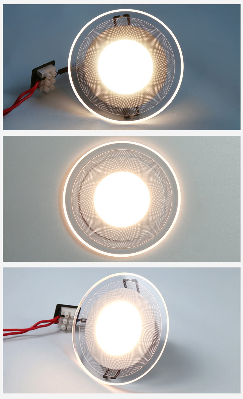 松下led导光板筒灯嵌入式客厅天花灯调色洞灯透明透光三色光桶灯