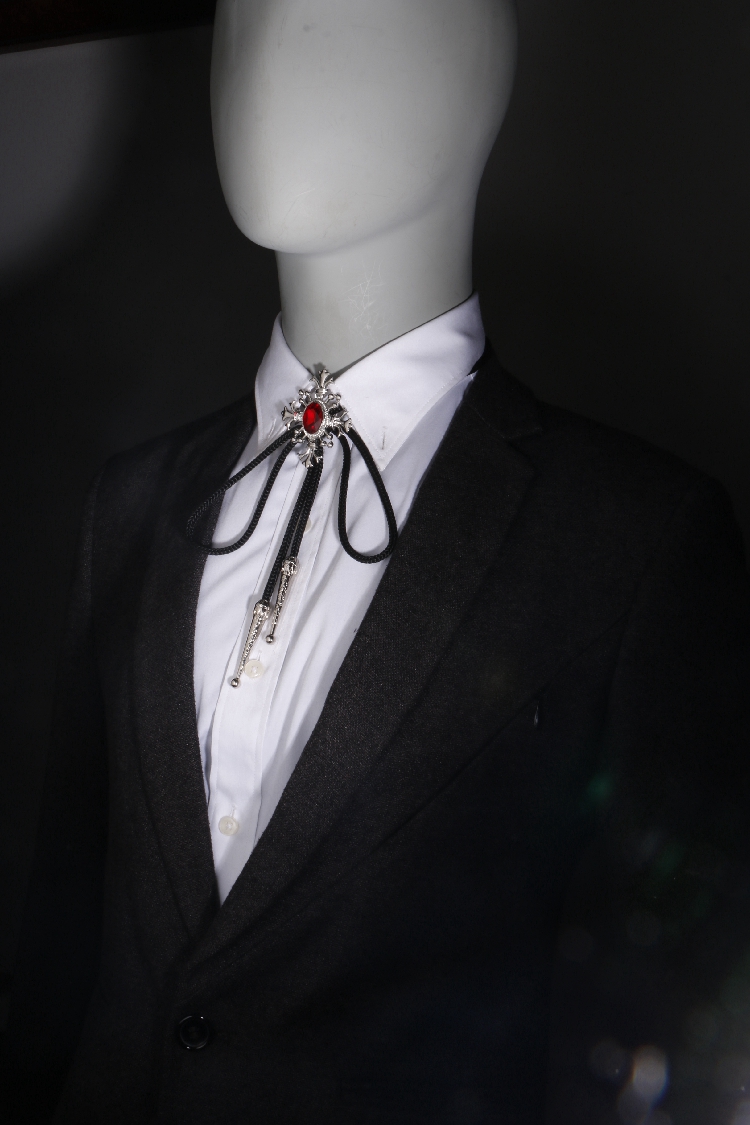 828新款日韩复古英伦bolotie牛仔波洛领带西部男士项链衬衫领结领绳