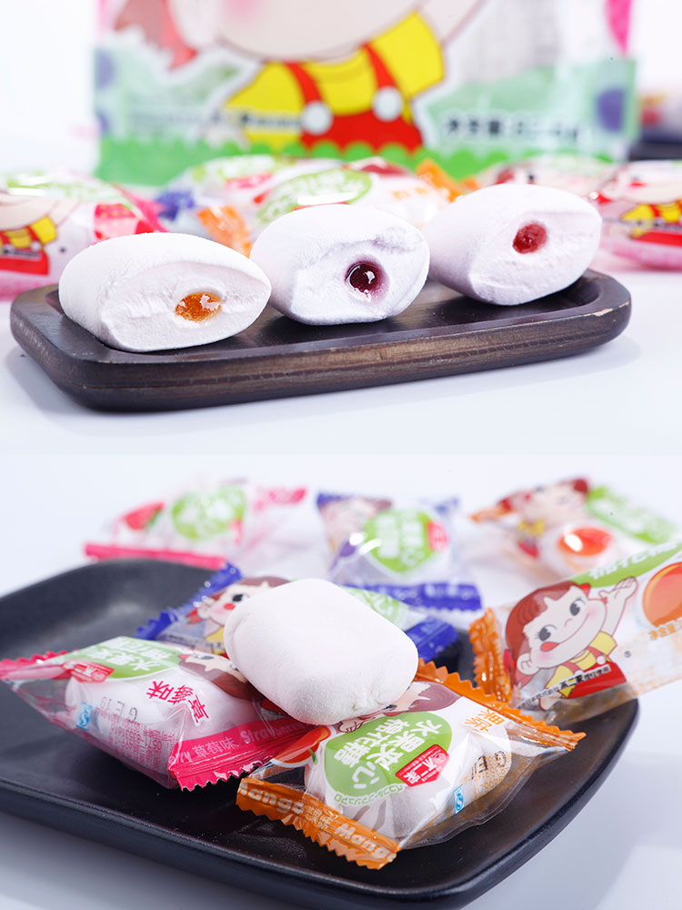 不二家peko水果味夹心棉花糖袋装82.