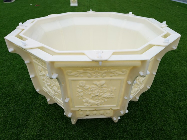 水泥花盆模具欧式塑钢加厚八角形盆景混泥土塑料模型罗马柱模具