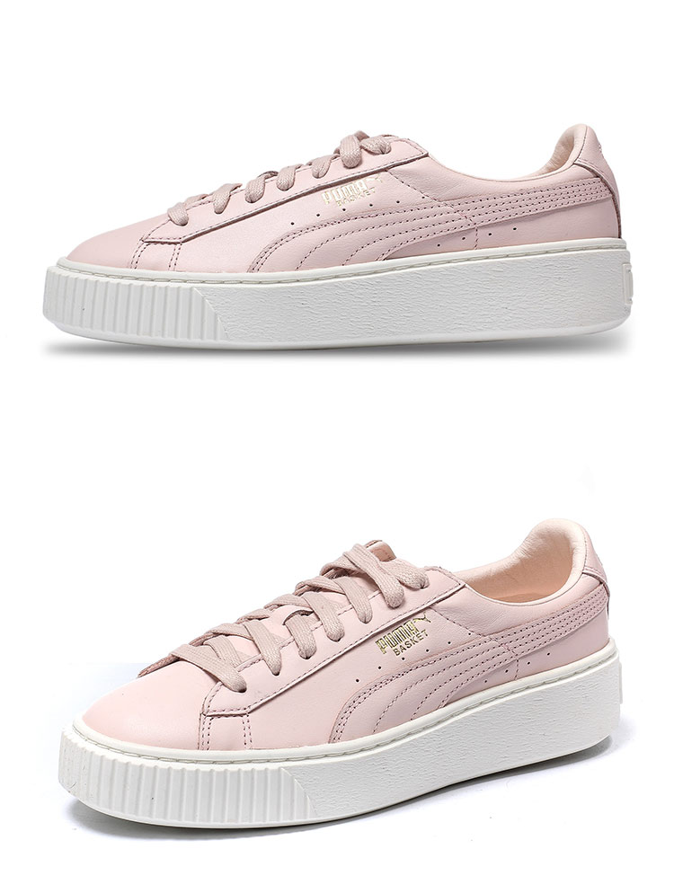 彪马puma女鞋运动休闲板鞋platform厚底鞋36582101米白色355码