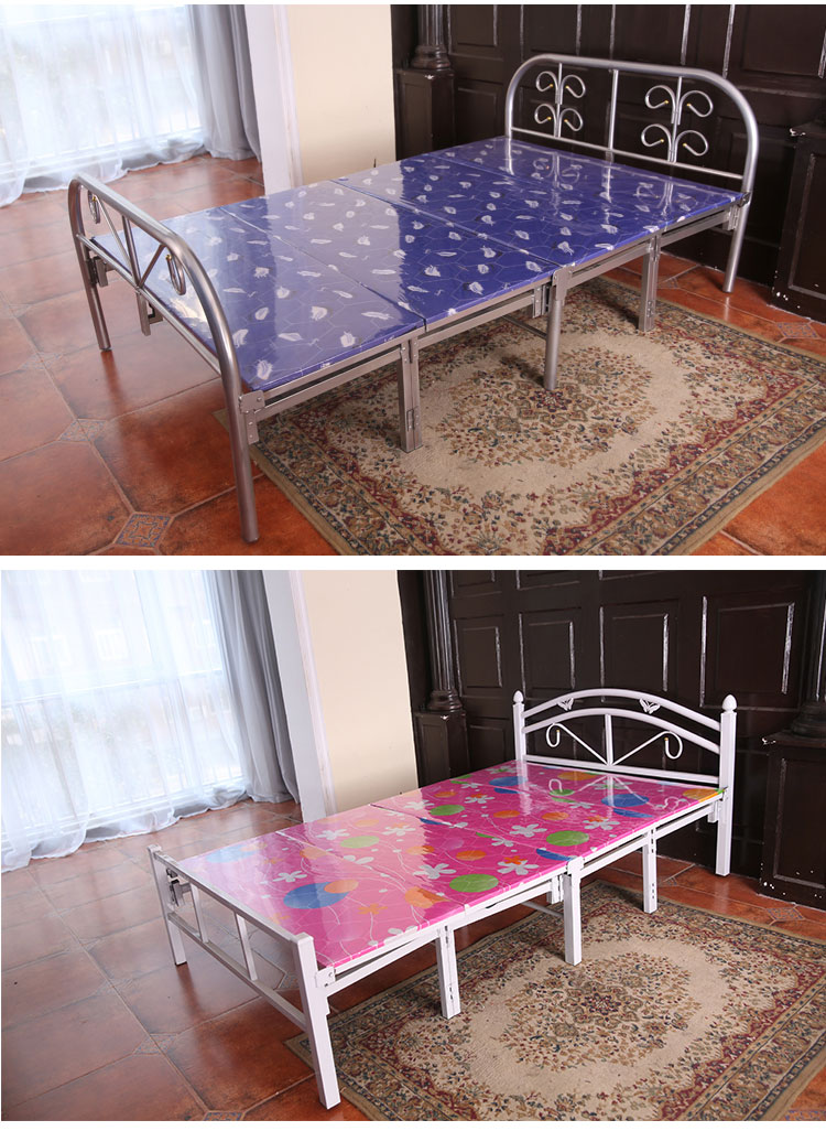 折叠床双人单人午睡床环保加固加厚四折两折1米一米二一米五