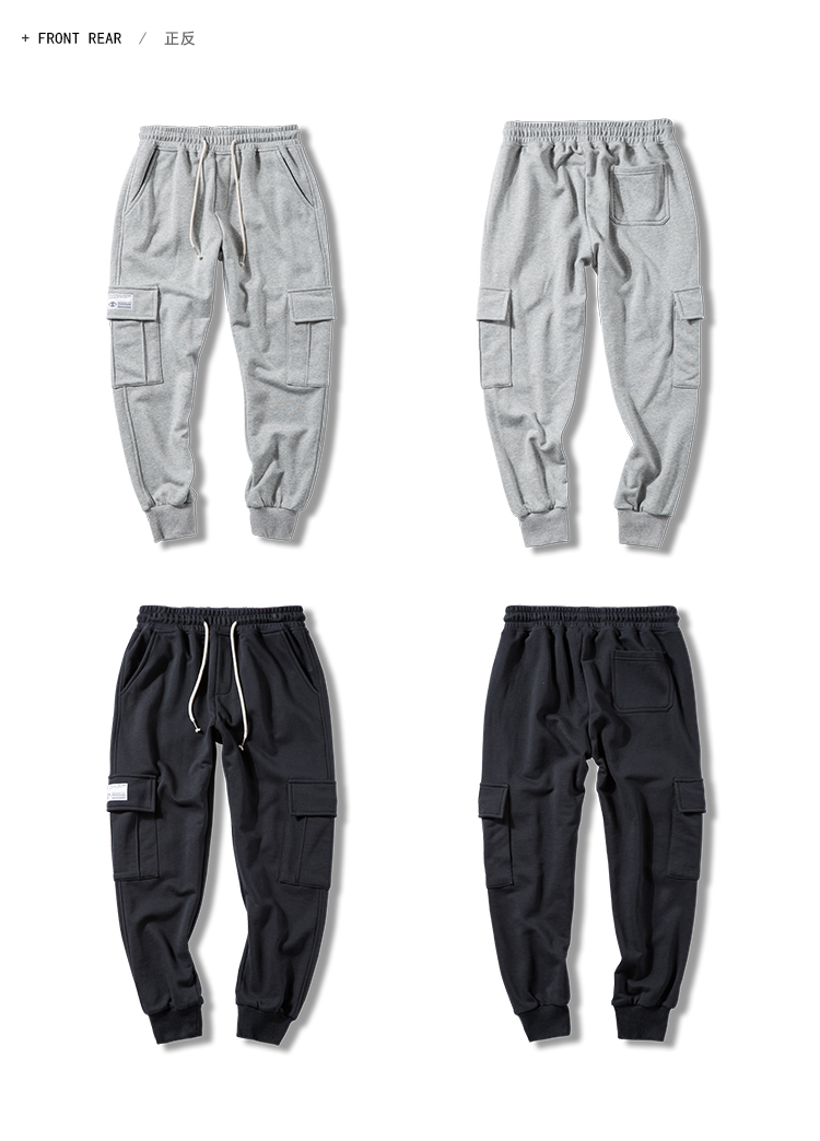 新款式裤子男生韩版潮流收口束脚裤哈伦裤春季百搭学生卫裤宽松运动裤