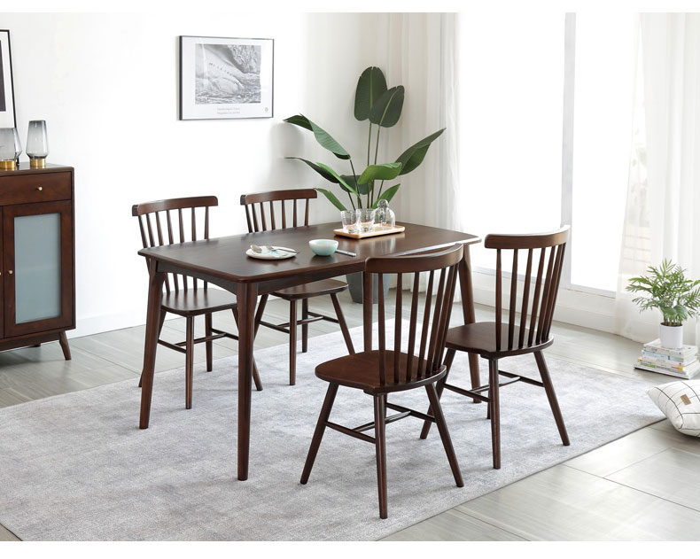 欧宝美云端餐桌北欧白腊木日式清新长方形饭桌原创设计小户型桌子