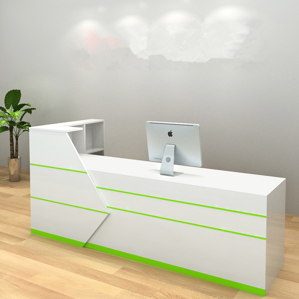 收银台柜台简约现代烤漆前台接待台大气美容院吧台办公桌迎宾台