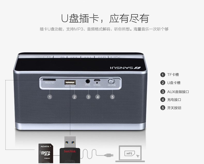 sansuit20蓝牙音箱用法图片