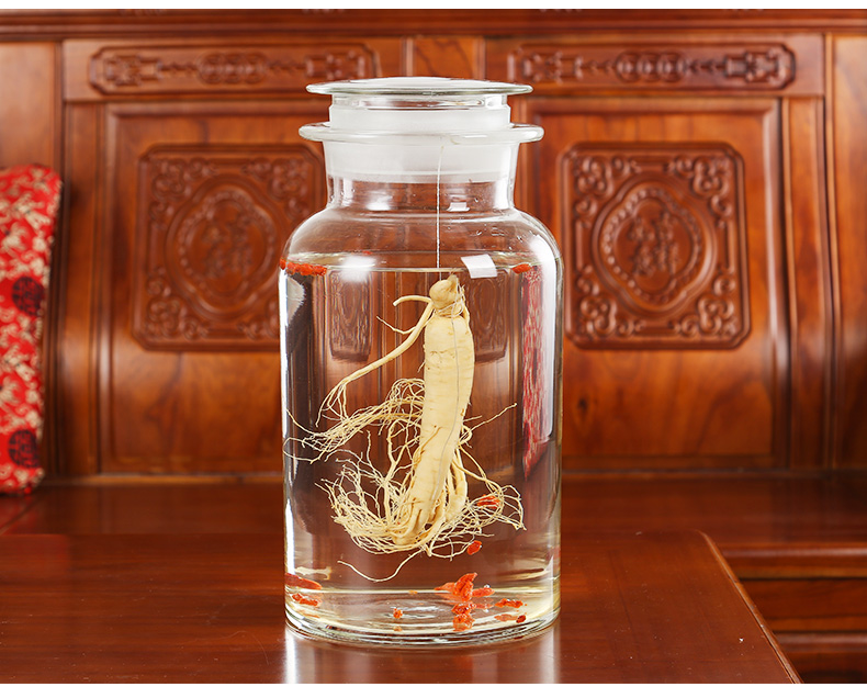 泡酒瓶子加厚玻璃无铅广口磨砂泡药酒瓶储物罐10斤20斤30斤40斤装