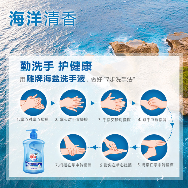 500ml雕牌海盐洗手液6910019021535