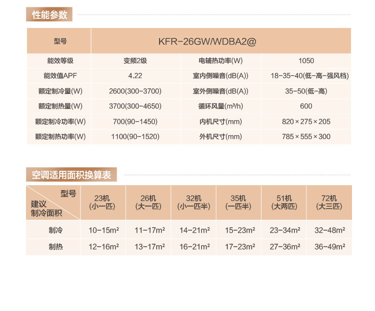 美的空调KFR-26GW/WDBA2@