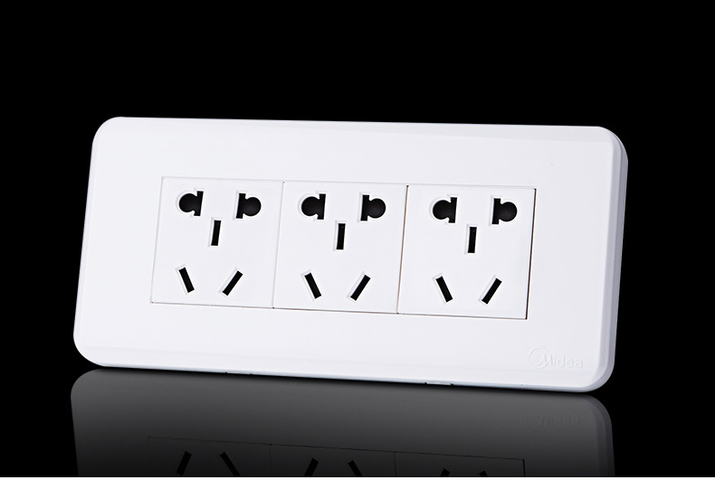 美的midea电子电工开关插座118型五孔电源插座面板其他可拼装组件面板