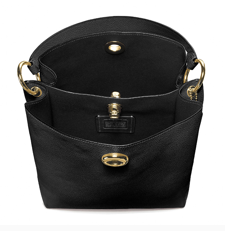 coach 蔻驰(专柜) 女士单肩包charlie水桶包 55200gdblk【价格 图片