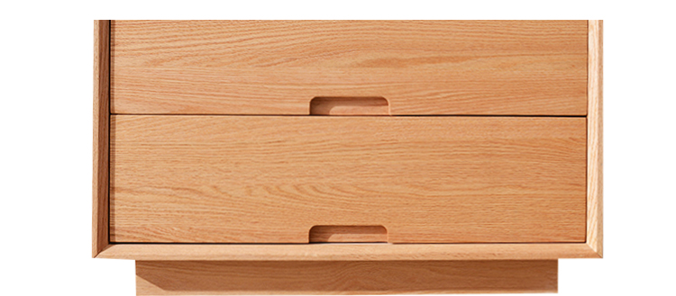 全实木斗柜 五斗橱简约现代收纳柜子 卧室家具 北橡木材质 客厅卧室