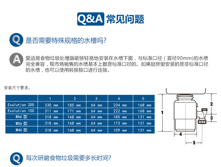 爱适易垃圾处理器E200