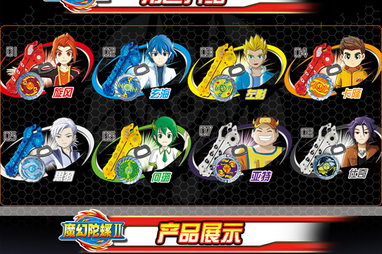 灵动创想(ldcx)魔幻陀螺2代 斗魂觉醒套装 巨斧牛魔-亚特6517(持久