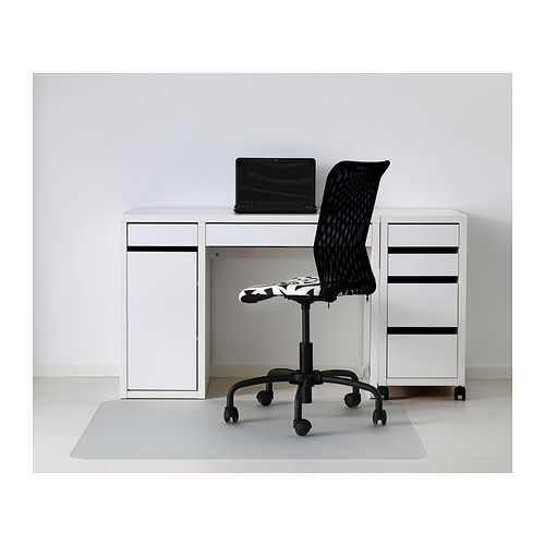 ikea流星宜家居米克电脑桌学习办公书桌带线孔和抽屉国内