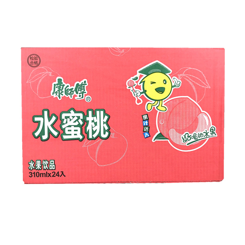 康师傅水蜜桃汁果汁桃汁饮料罐装310ml24罐整箱夏季饮料当天发货