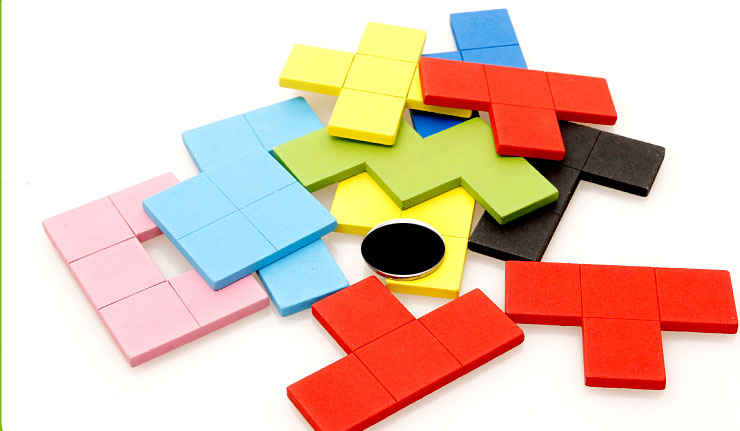 木质儿童俄罗斯方块宝宝拼图玩具益智力早教积木组合游戏2-3-6岁当季