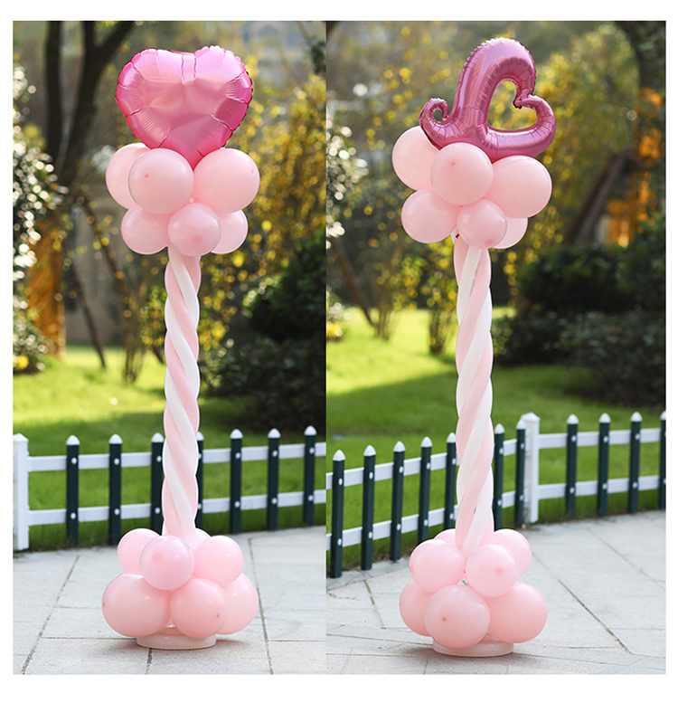 婚庆路引立柱场地户外现场气球婚礼装饰布置道具用品结婚场景花柱红色