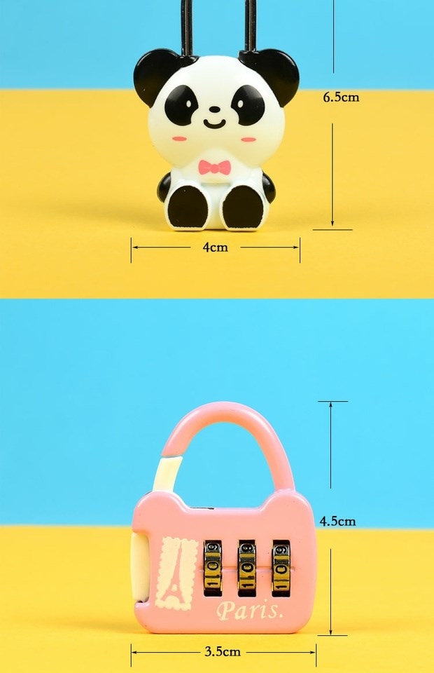 密码锁小学生宿舍卡通挂锁可爱儿童礼物迷你小锁笔袋书包柜子锁头 小