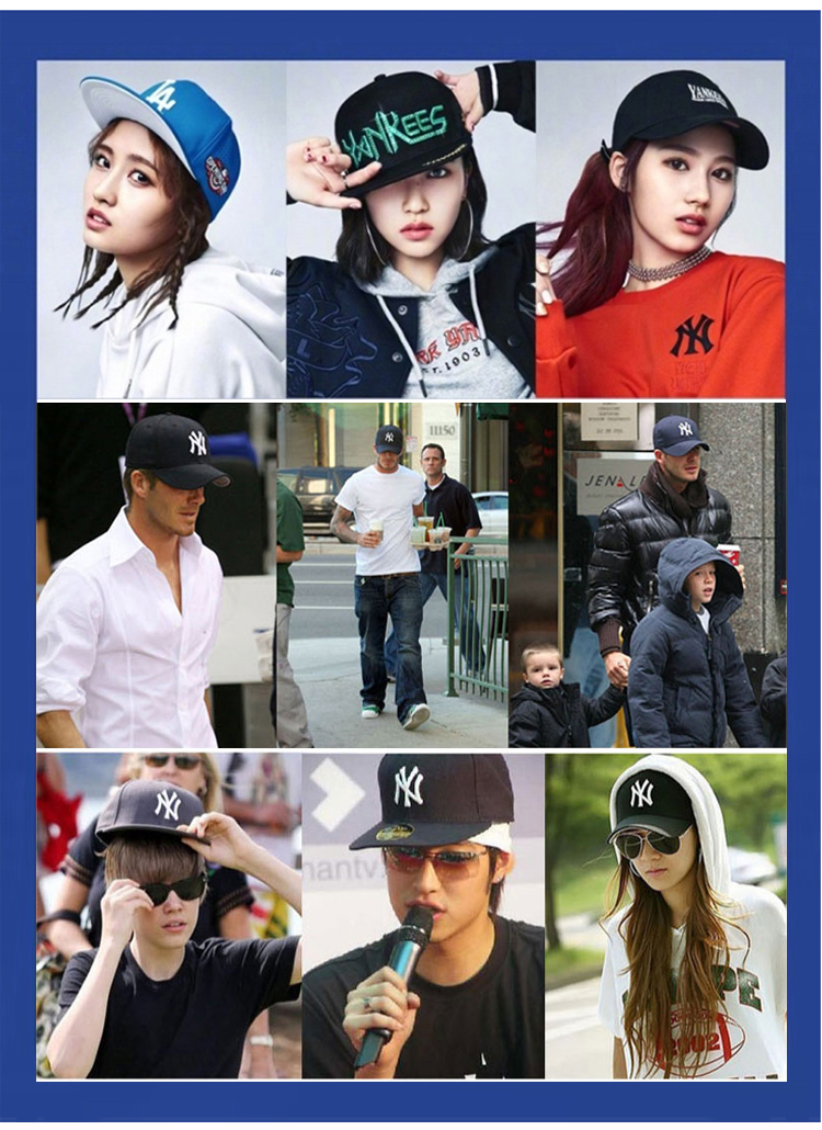 mlb韩国棒球帽ny队小字串帽经典黑潮流帽时尚帽情侣帽32cpic81150l