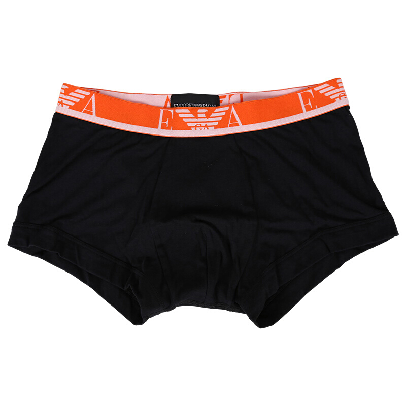 emporioarmani阿玛尼四季男士内裤ea7男士简约黑色棉质平角内裤平角裤