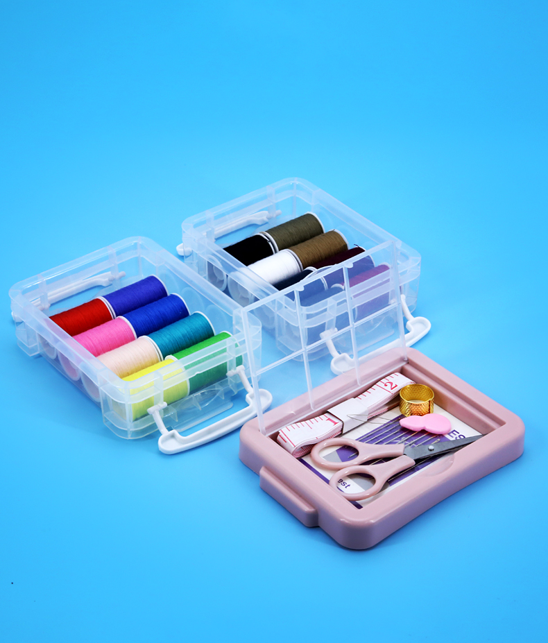 diy手工小型针线盒套装便携式衣物缝补针线包顶针家用缝纫手缝针