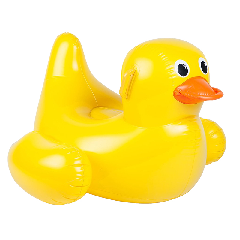大黄鸭游泳圈坐骑双号水上充气玩具儿童小鸭子加厚浮床