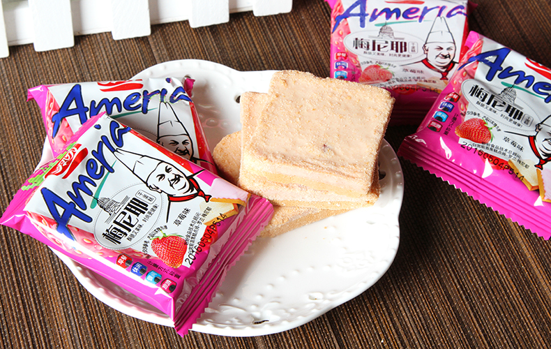 盼盼糕点/点心 盼盼 糕点 梅尼耶干蛋糕草莓味160g*2盒(早餐面包干