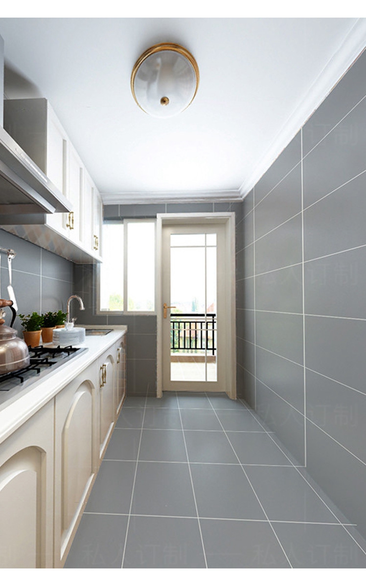 现代简约白瓷砖客厅厨房卫生间墙砖纯色地板砖600x600北欧仿古砖壹德