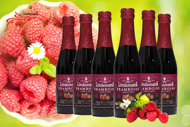 比利时进口精酿啤酒林德曼山梅250ml*6瓶整箱 女士水果味啤酒