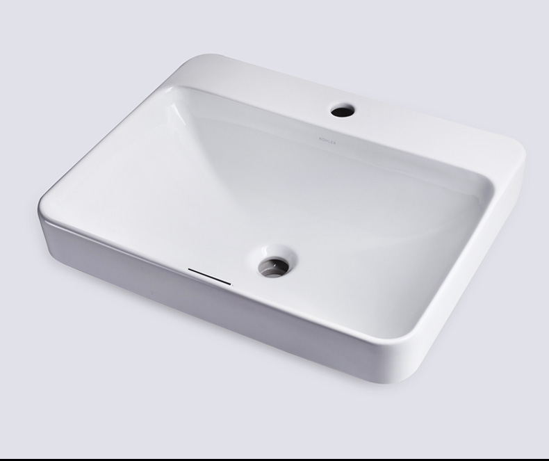 科勒kohler拂朗长方形时尚台上面盆脸盆洗脸盆k2660t10