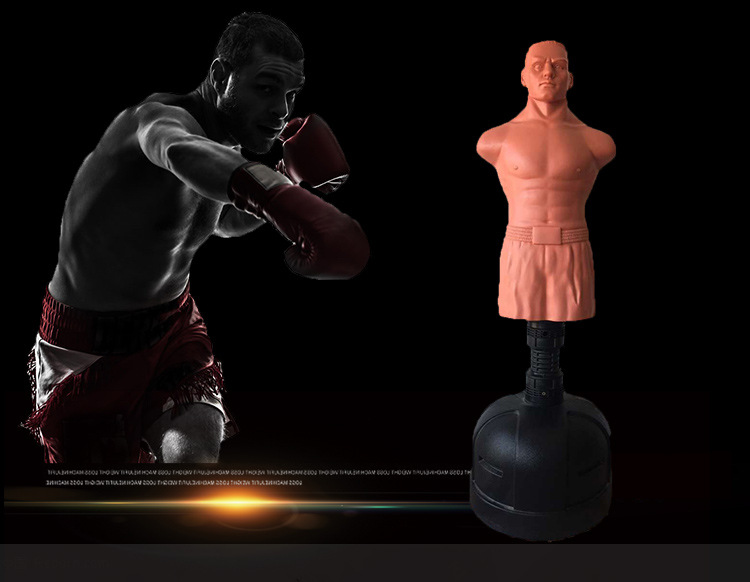 硅胶人形散打拳击假人 可调立式人体拳靶脚靶成人家庭沙包不倒翁