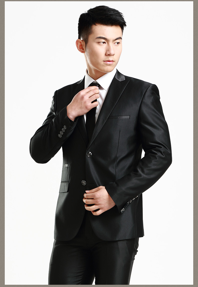 newlake2018男士西服套装韩版修身男式亮面西装商务休闲正装新郎结婚