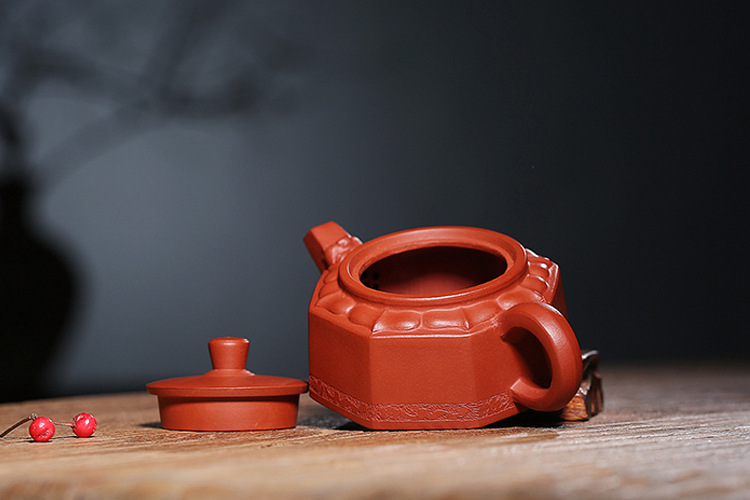 宜兴紫砂壶名家手工制作原矿清水泥八方壶功夫茶壶茶具xh24