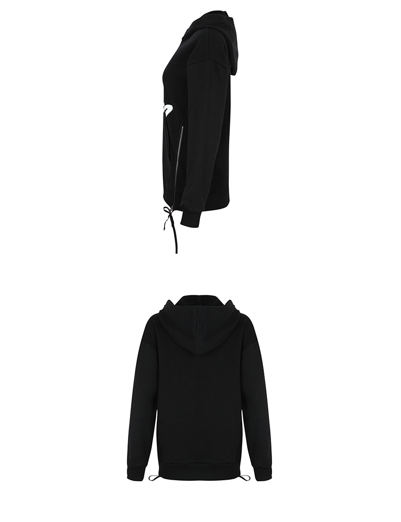 kenzo高田贤三侧面拉链绑绳连帽套头女士卫衣2sw87095899