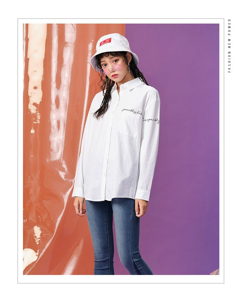 潮流前线(clcelucasn)女士衬衫 潮流前线2019春季新品女款潮流清新