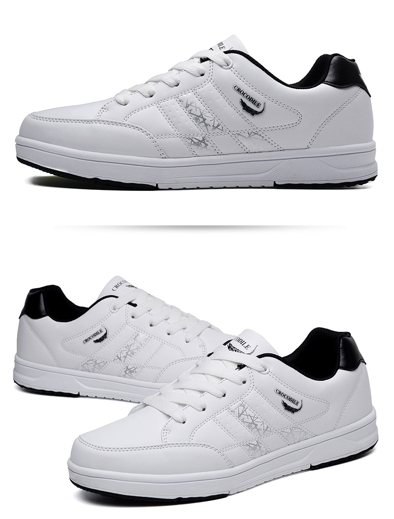 鳄鱼恤 crocodile 运动鞋男士潮流系带板鞋百搭舒适跑步男鞋 02078