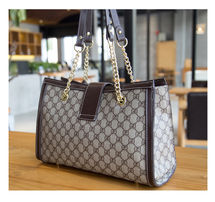 花花公子playboy2018新款大容量大包包手提包百搭单肩包真皮女包