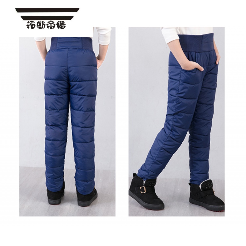 宝宝开档棉裤婴幼儿高腰护肚保暖裤新生儿加厚冬装儿童羽绒棉外穿