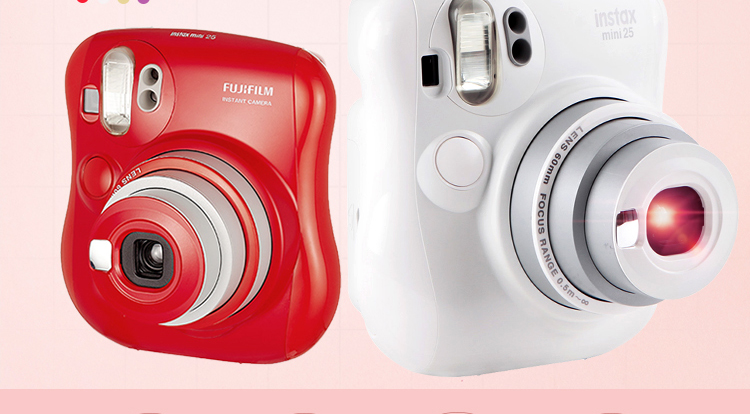 富士（FUJIFILM）INSTAX 一次成像相机立拍立得 mini25相机 白色 特惠礼盒