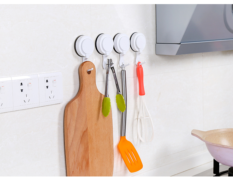 开馨宝家庭整理用具 厨房挂钩无痕钩子吸盘挂钩免打孔多功能挂钩浴室