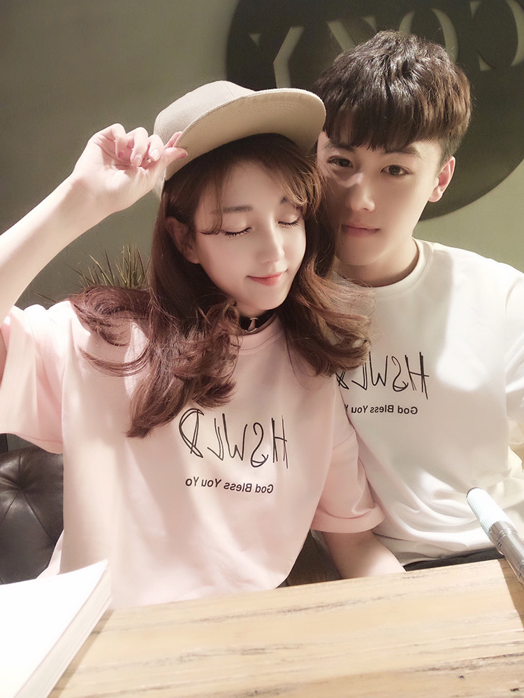 mtiny情侣装夏装新款潮韩版宽松短袖t恤男女学生夏季半袖上衣显瘦