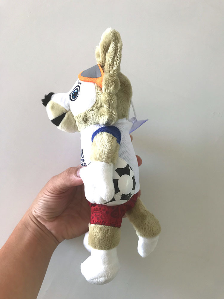 2018年世界杯吉祥物毛绒公仔扎比瓦卡小狼